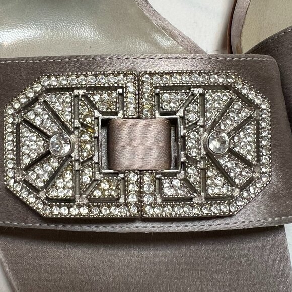 VALENTINO GARAVANI high heels in gray shiny fabric. Size 9.5 - Picture 2 of 9